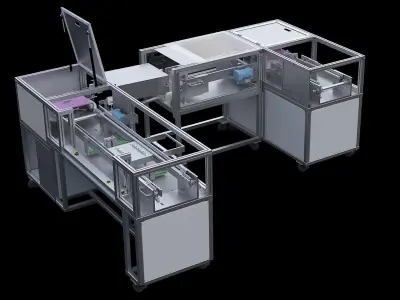Refined design of automated production line 3D model