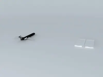 Golden Jet McDonnel Douglas Free 3D model