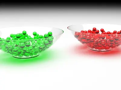 Red and Green Caviars 3D model
