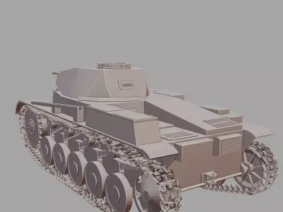 Panzer III Ausf F WWII German Medium Tank 3D Printable  3D print model