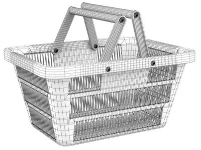 Shopping basket 01 3D model