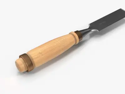 Straight chisel 24mm 3D model