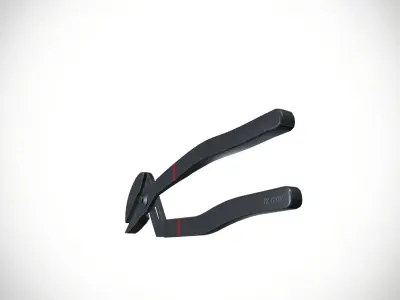 groove joint Pliers Low-poly 3D model