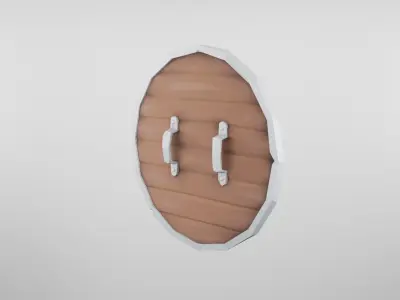 Viking Shield Stylized Low-poly 3D model