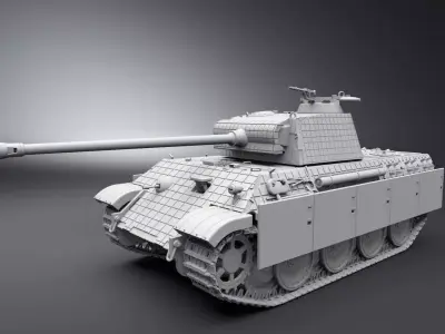 Panzer 5 Scale model 3D print model