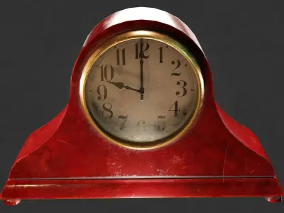Old clock Antique Low-poly 3D model