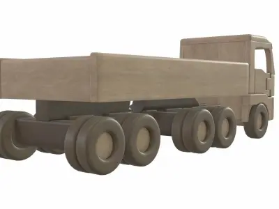 Truck wooden 2 3D model