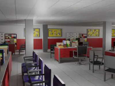 Police Station Low-poly 3D model buy