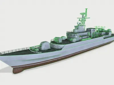Type 053H3 Jiangwei-II Low-poly 3D model