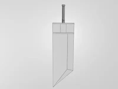Fantasy Sword Stylized Low-poly 3D model