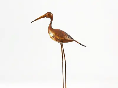 Metallic Bird Sculpture Model Pack Low-poly 3D model