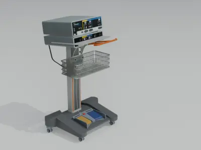 Hospital Equipment bowa electrosurgical unit Low-poly 3D model