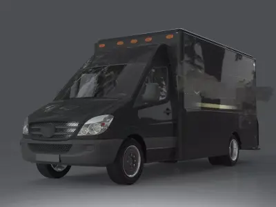 High-end brand Security car Low-poly 3D model