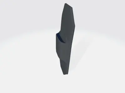 Belt Knife Holder Low-poly 3D model