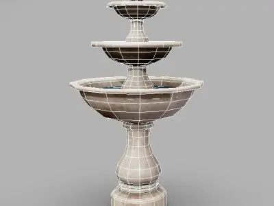 Fountain Low-poly 3D model