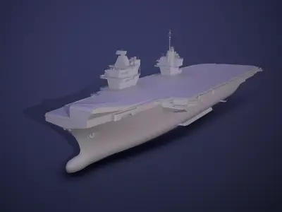Queen Elizabeth class carriers  Low-poly 3D model
