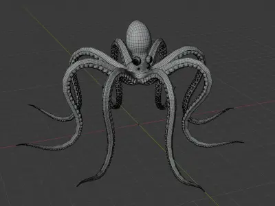 Octopus Low-poly 3D model order