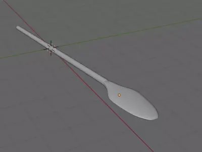 Low poly oar Low-poly 3D model