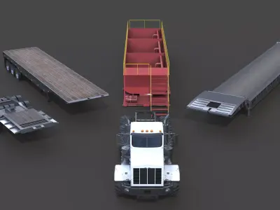 Heavy Haul Pack Low-poly 3D model