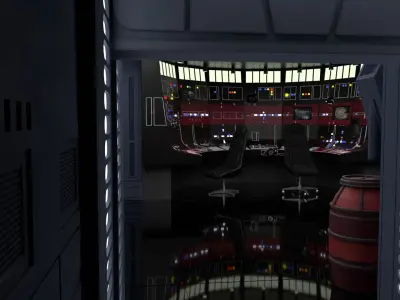 Set 3 - Docking bay Command Office 1-12 scale Blackseries 3D print model