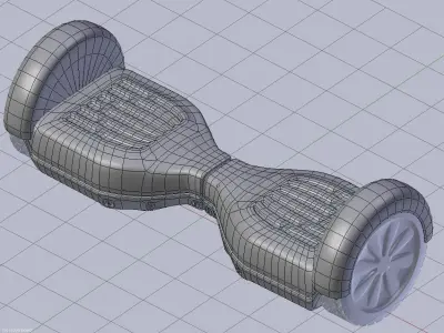 3D Gold Hover Board 3D model