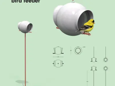 Bird feeder Free 3D print model buy