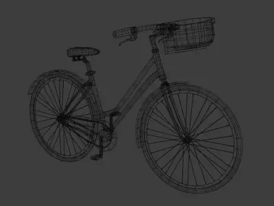 Bicycle Low-poly 3D model get