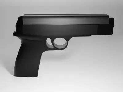 Low poly gun Low-poly 3D model buy