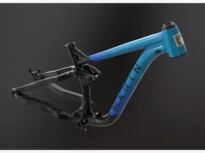 MTB full suspension frame Low-poly 3D model