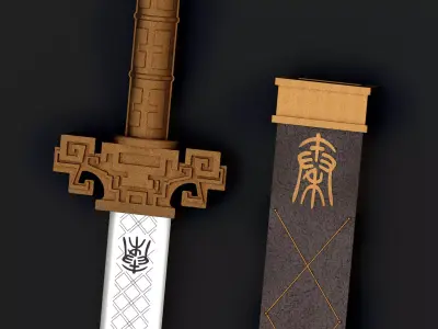 Tianwen sword 3D model