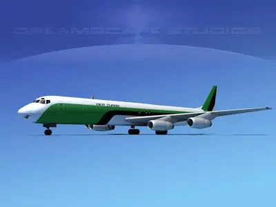 Douglas DC-8-63F Affretair 3D model