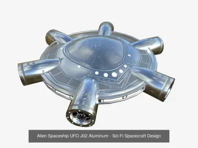 10 Alien Spaceship UFO J Collection - Sci Fi Spacecraft Design 3D Model Pack