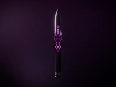 Fantasy Dagger - Game Ready PBR Low Poly Model Low-poly 3D model