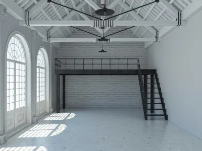 Loft interior 6 3D model