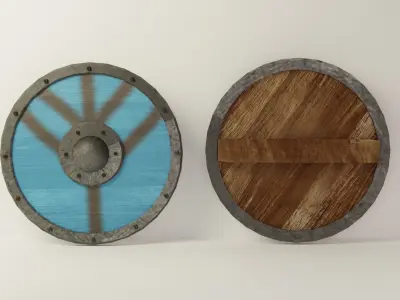 Viking Shield Pack Low-poly 3D model