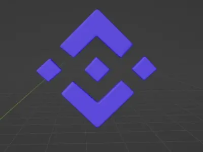 BNB Logo Animation Low-poly 3D model
