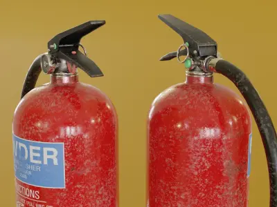 Fire Extinguisher Low-poly 3D model 35