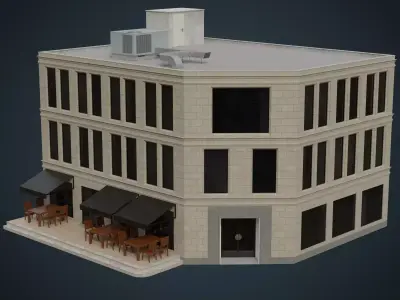 Building 18 Low-poly 3D model