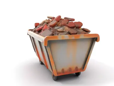Rustic Industrial Metal Container Model Pack Low-poly 3D model