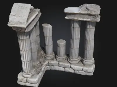 Ancient Ruins Sculpture  Fragments of a Forgotten Age 3D model