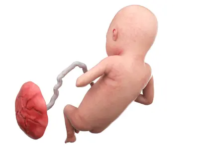 Fetus Week 21 Animated 3D model
