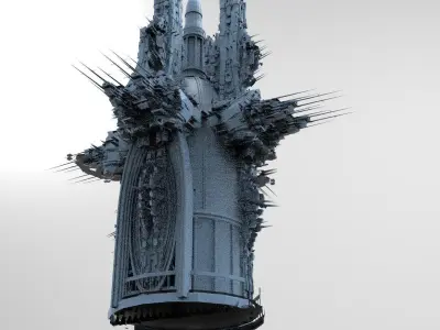 Sci Fi Fusion Emperor Tower 3D model