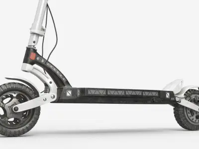 E-Scooter Offroad White Dirty - PBR 3D model