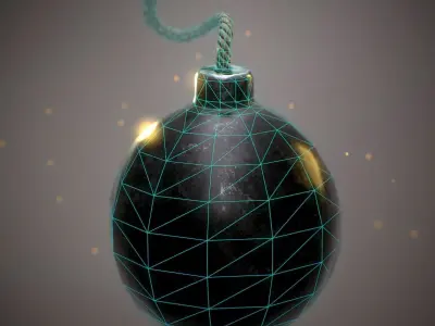 Bomb ball Low-poly 3D model