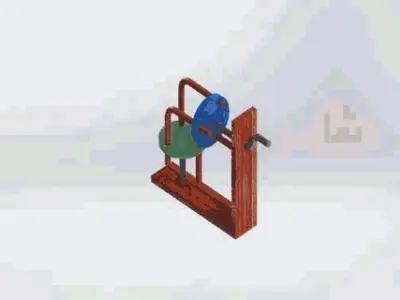 transmission wooden toy Free 3D model