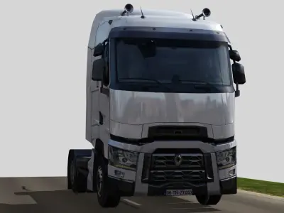 Renault T series High Sleeper Cab Low-poly 3D model