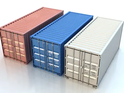 20 Feet Shipping Container 3D model purchase