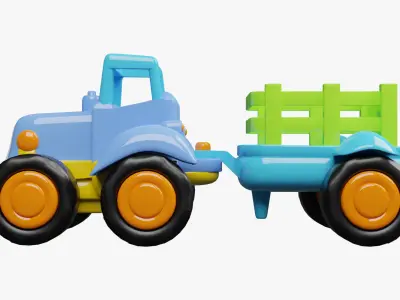 Kids Toys - Tractor 3D model
