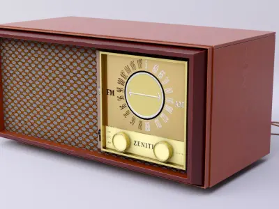Vintage radio m730 Low-poly 3D model