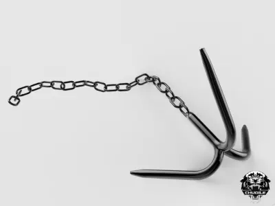 Grappling Hook Low-poly 3D model